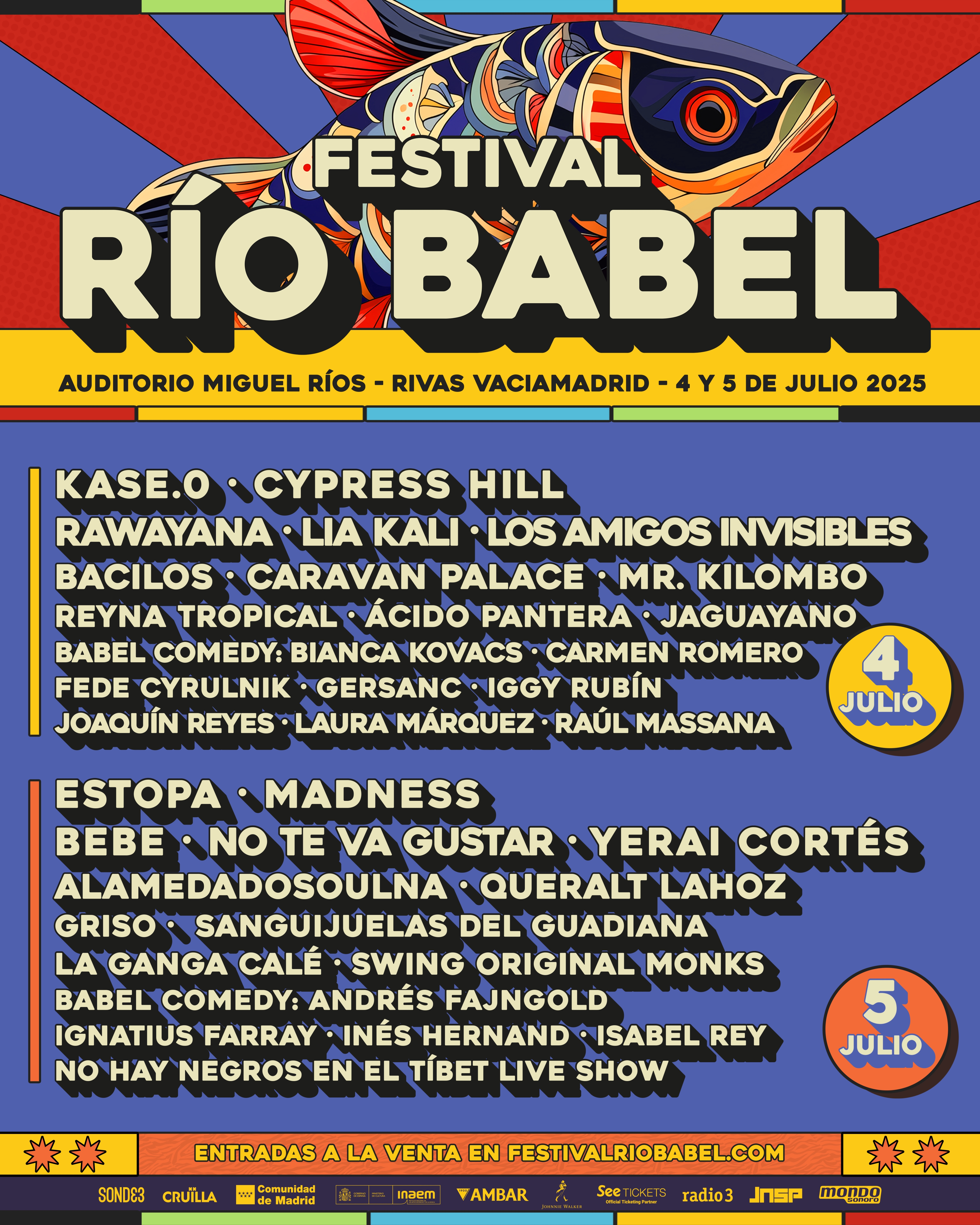 Cartel Festival Río Babel 2025 con Lia Kali